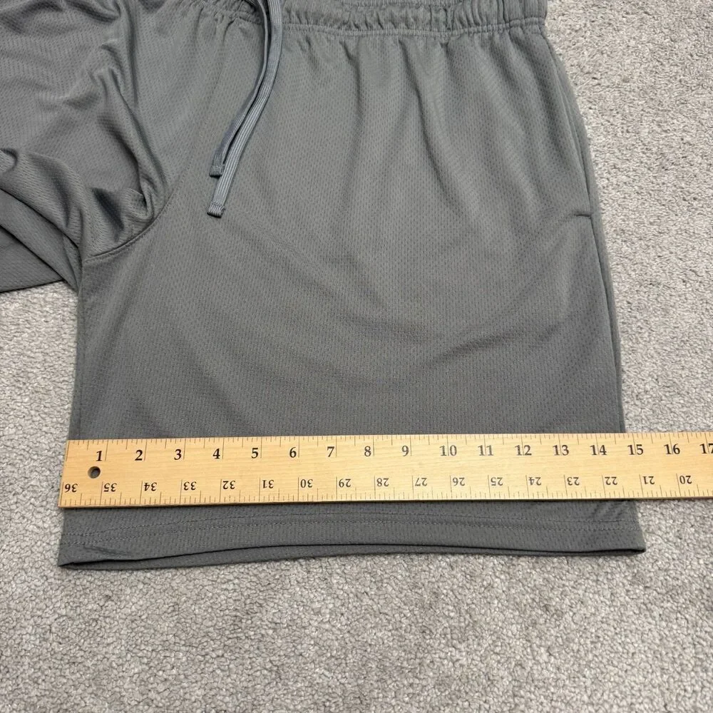 Athletic Works Training Shorts Mens 2Xl Dark Gray Elastic Waist Athletic Active